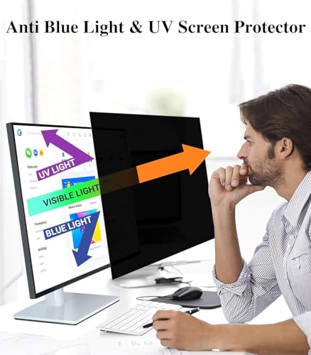 Image of PYS 27 Inch Monitor Privacy Screen for 16:9 Widescreen Monitor, 2 Pack