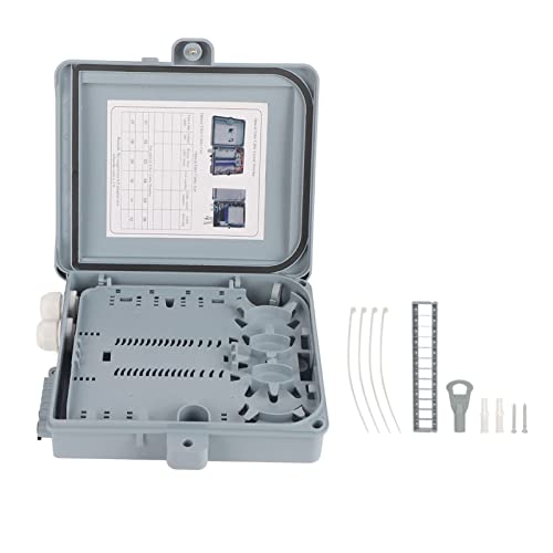 Caja de terminales de fibra óptica de 12 núcleos, caja de distribución de fibra óptica FTTH, bandeja de empalme IP65, caja de fibra óptica de montaje en pared para uso en