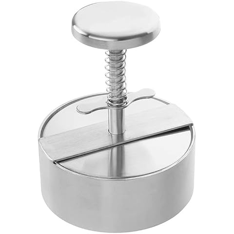 Coikes Adjustable Burger Press 4.5 Inch Hamburger Patty Maker 304 Stainless Steel Non-Stick Stuffed Hamburger Press Maker Patty Making Mold for Perfect Burger Beef Patties Dinners BBQ Cover
