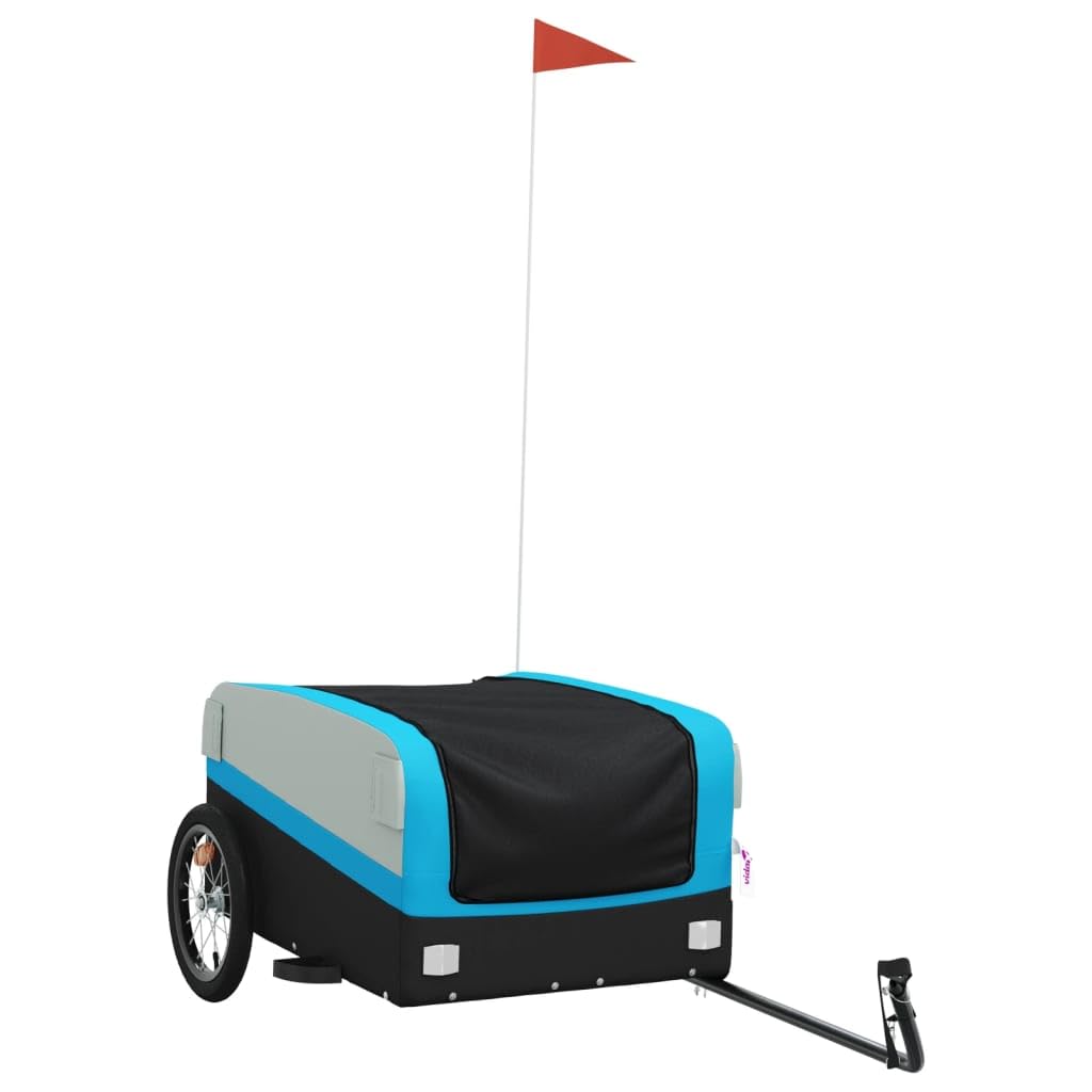 Solivagant Remorque de vélo Noir et Bleu 45 kg Fer,(7.8 KG)