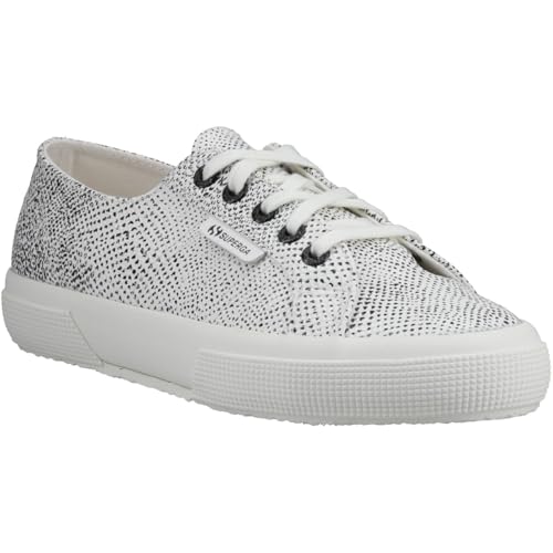 Image of Superga 2730 Micro Faux Snake Trainer White Avorio/Black Snake Euro 39 Euro 39