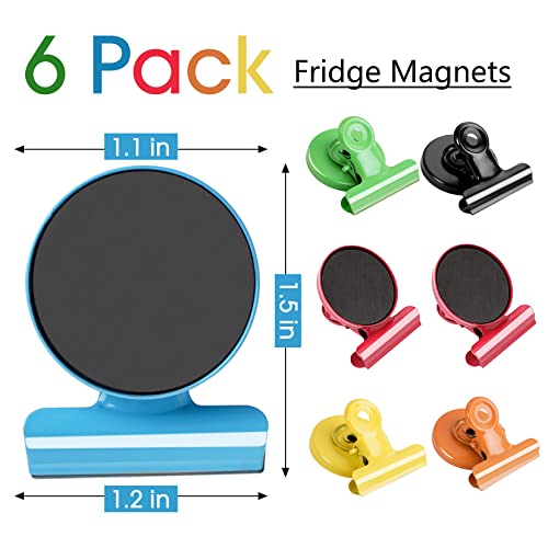 6 Pack Colorful Magnetic Clips For Whiteboard, Refrigerator Magnets Fridge Magnets For Fridge, Fridge Magnet For Kitchen Office Organizing & Decorating #TOP7