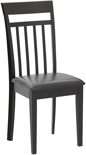 Miniatura 10 de East West Furniture Capri - Juego de 2 sillas tapizadas de tela de lino de madera maciza, color capuchino