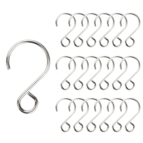 YIEUR Lot de 200 mini crochets en forme de S - En acier inoxydable - Rotatifs - Crochets à suspendre - Pour perles de cristal - Rideaux - Carillons de vent - Pots de fleurs Cover
