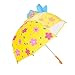 Rainbrace Umbrella Kids Fashion Childrens Dome Rain Umbrella 37-Inch for Boys and Girls with Clear Window Panel, Bird and Flower, Yellow