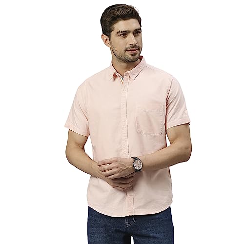 Thomas Scott Men's Cotton Casual Shirt | Regular Fit | Soft & Bre...