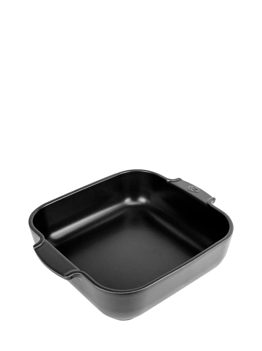PEUGEOT, Square ceramic casserole dish, 28 cm (including handles) x 23.7 cm x 7.2 cm, capacity: 2.7 L, 10 year guarantee