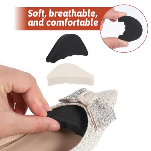 TIESOME 4 Pares Rellenos Para Dedos De Zapato Ajustables miniatura 3