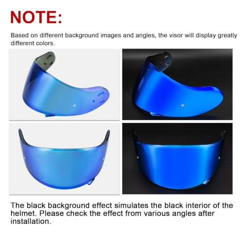 Image of PSLER Shatterproof Motorcycle Helmet Visor for Neotec 2 CNS-3,Deep Blue | Impact-Resistant ,UV400 Protection, Motorcycle Tinted Face Shield for Neotec 2 CNS-3,Visor Replacement