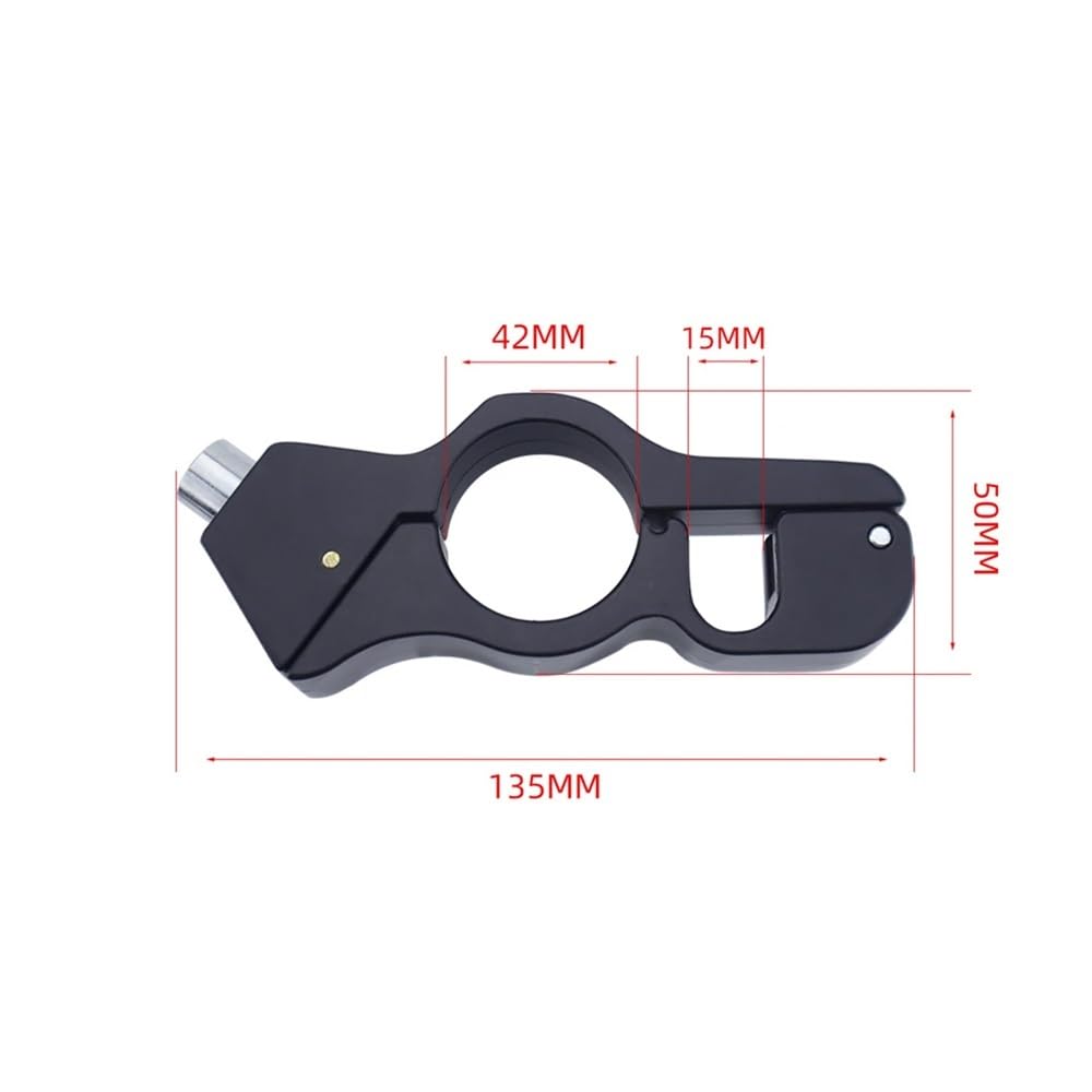 Serrure De Poignée Moto Pour Scooter Cyclomoteur Ou ATV Verrouillage D'accélérateur Guidon Frein Robus Bloque Disque(Black)