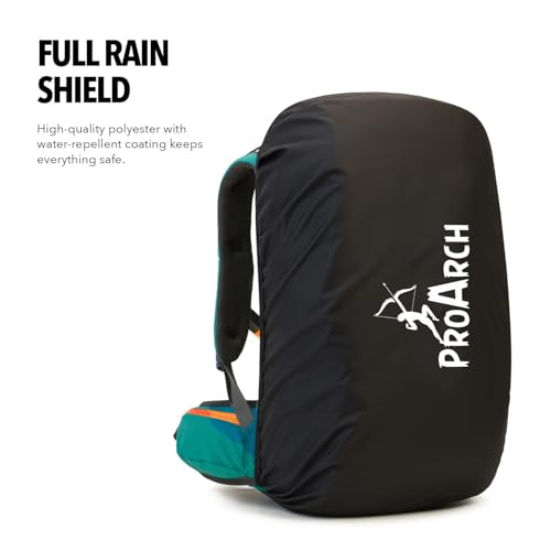 Image of ProArch Rain Cover for Backpack Travel & Hiking Bags |Tear-Resistant Rucksack Cover with Storage Pouch | Elastic Adjustable Fit Dustproof Travel for Upto 44L Backpacks (4Pack)