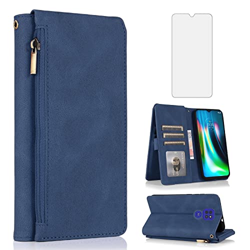 Funda Moto G9 Play con cremallera monedero ideal para viajar sin llevar cartera pesada