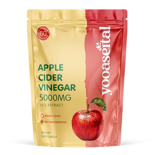 Apple Cider Vinegar Capsules with Mother, Max Strength 5000mg ACV ...