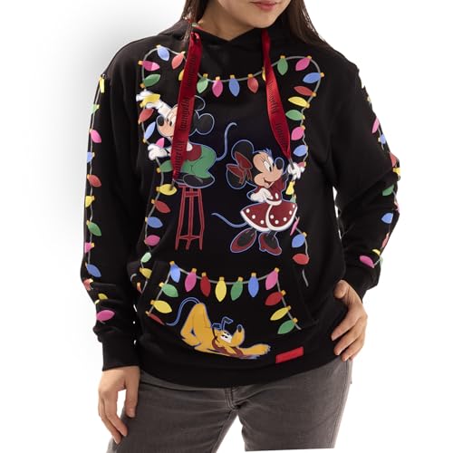 Sweat à Capuche Mickey Disney Loungefly XL Lumineux pour Adulte
