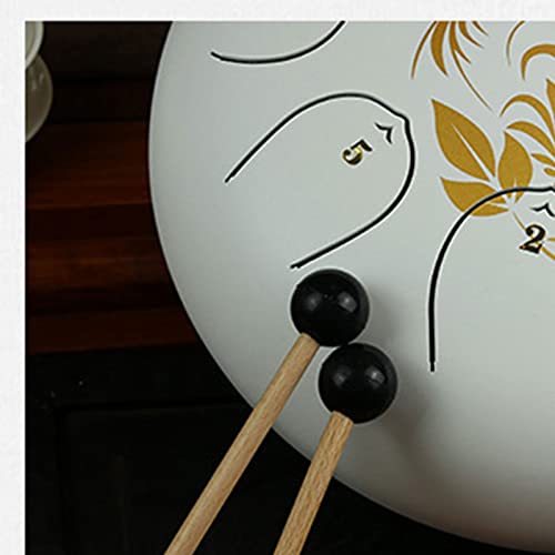 Tambor de lengüetas de acero de 12 pulgadas, patrón Ethereal Drum con mochila, libro de música, mazas, escalas y anillos para dedos para camping, meditación o yoga Tambor de lengüetas de acero Lotus (Color: B) miniatura 3
