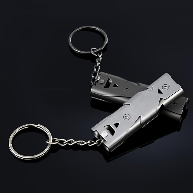 Silbato de supervivencia de acero inoxidable dual miniatura 3