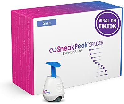 SneakPeek® DNA Test Gender Prediction - Know Baby’s Gender at 6 Weeks with 99.9% Accuracy¹ - Lab Fees Included - Easy and Painless DNA Collection Method (Snap)