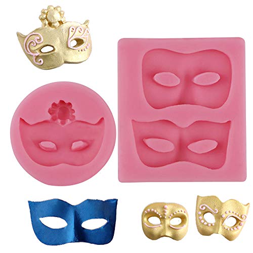 SAKOLLA Mask Silicone Fondant Mold for Sugarcraft Cake Decoration Chocolate Candy Polymer Clay etc