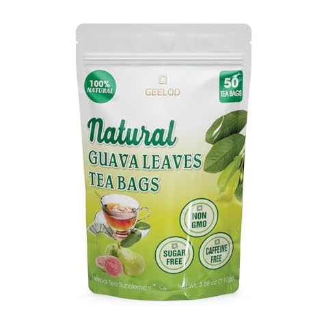 GEELOD 50 Premium Guava Leaf Tea Bags Cover
