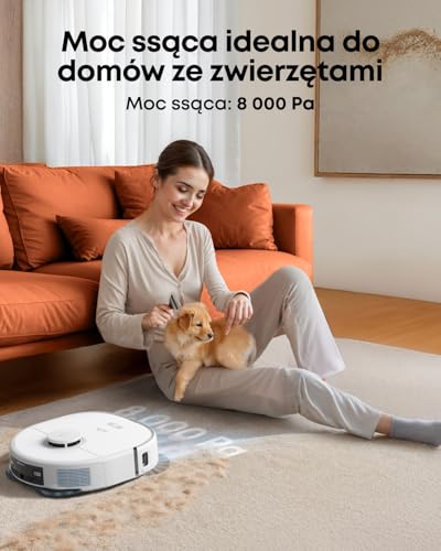 eufy robot sprzątający X10 Pro Omni, 8000 Pa, MopMaster, worek 2,5 l, biały