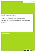 Timothy Tatchers F�r Tote Eintritt verboten. Eine literaturwissenschaftliche Analyse 3656897212 Book Cover