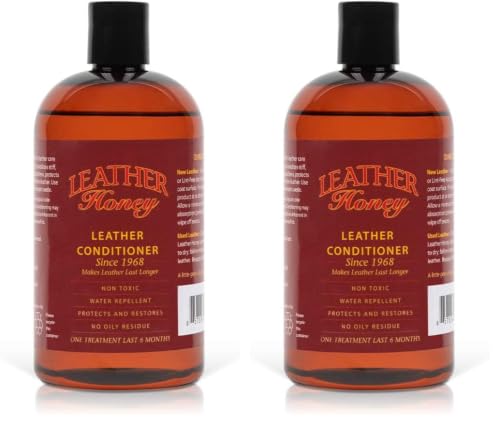 Image of Leather Honey Best Leather Conditioner Since 1968. for Use on Leather Apparel, Furniture, Auto Interiors, Shoes, Bags and Accessories. Non-Toxic and Made in the USA! (Pack of 2)