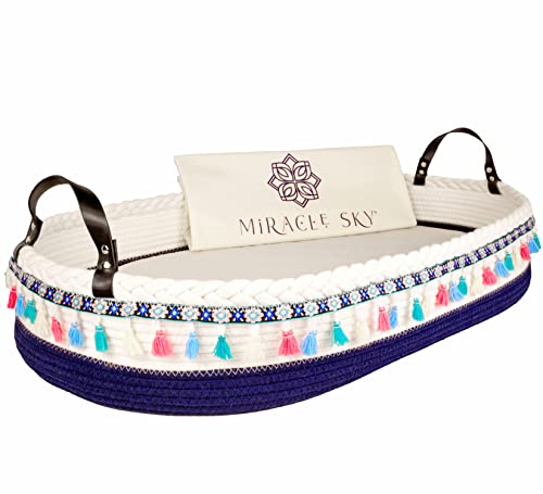 Baby Changing Basket, Diaper Changing Basket, Moses Basket for Babies, Changing Table Topper for Dresser with Thick Foam Pad & Waterproof Cotton Cover, Baby Shower Gift by MIRACLE SKY Baby Changing Basket, Diaper Changing Basket, Moses Basket for Babies, Changing Table Topper for Dresser with Thick Foam Pad & Waterproof Cotton Cover, Baby Shower Gift by MIRACLE SKY