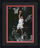 Framed Tracy McGrady Toronto Raptors Autographed 11" x 14" Spotlight Dunk vs. Miami Heat Photograph - Autographed NBA Photos