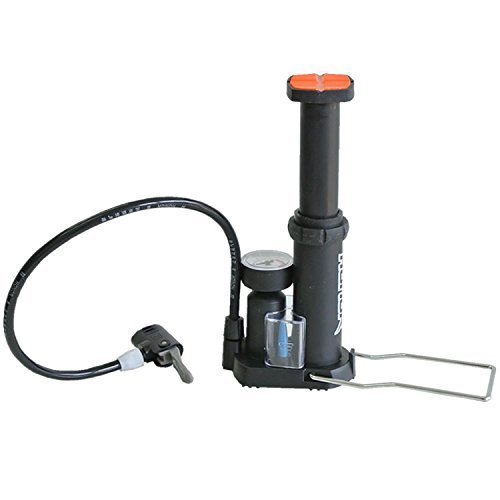 CarOver 【英式 米式 仏式 対応】 携帯 空気入れ 自転車 フットポンプ 小型 浮き輪 ボール ゲージ付き CO-F-PUMP