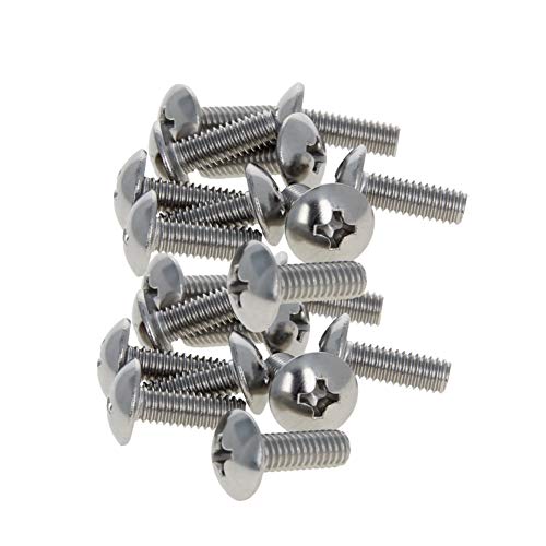 MroMax M6 x 16 mm viti a macchina Phillips croce testa rotonda vite 304 in acciaio inox bulloni di fissaggio 20pz