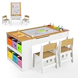 Conception tout-en-un : Cette table d'art peut servir de chevalet lorsque le plateau est relevé. Une fois abaissée, elle se transforme en bureau classique pour peindre, écrire, lire, jouer, etc. Elle est également livrée avec un porte-rouleau de papier, une tige de serrage, un rouleau de papier remplaçable de 10 mètres de long et 6 pots de peinture.