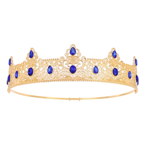 King Crowns for Men Male Prince Diadem Royal Medieval Renaissance Crown