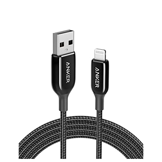Anker Powerline+ III Lightning to USB A Cable, (6ft MFi Certified), USB Charging/Sync Lightning Cord Compatible with iPhone 11 / Xs MAX/XR/X / 8/7 / AirPods, iPad and More