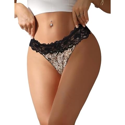 comeondear String Tanga Femme Léopard Cover