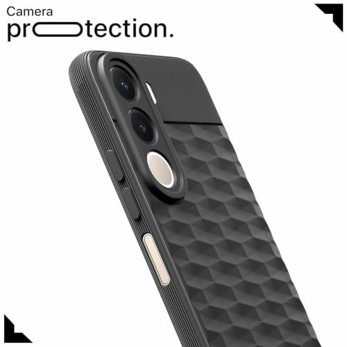 Image of Outlouders Back Cover for Realme C100x | Full Camera Protection | TPU Soft Flexible Shockproof Bumper Case (Black)