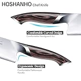 HOSHANHO Kochmesser Profi Messer Scharfe Küchenmesser Chefmesser aus Hochwertigem Edelstahl...