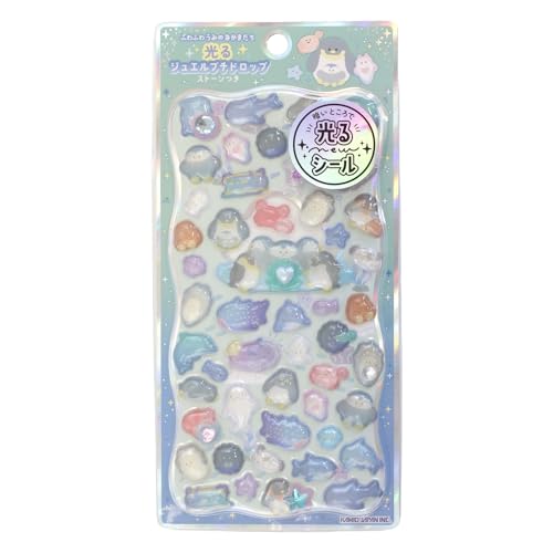 カミオジャパン ステッカー 光るプチドロップステッカー ふわふわうみのなかま 230251（Amazon）