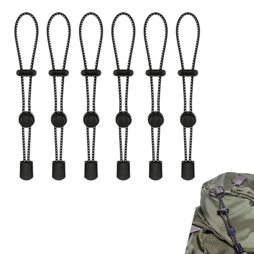 FDCGAS Cordino Elastico per Zaino - 6 Pezzi Corda Elastica per Zaino con Fissaggio a Fibbia di Fissaggio Trekking Campeggio Escursionismo