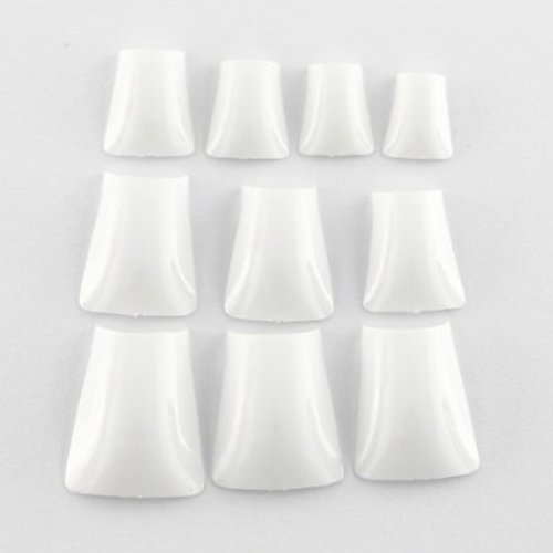 500 pcs White Duck Feet Style Duck Nail Tips Wide French False Nail Tips Acrylic Nail