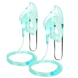 2 Pack Oxygen Mask for Face Adult with 6.6 Ft Tube and Adjustable Elastic Strap - Size XL