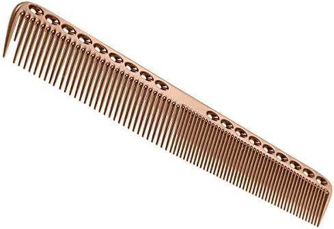Nicoone Professional Hair Combs, Aviation Aluminum Metal Cutting Comb Hairdressing Comb, Salon Comb Master Barber Comb for Cutting and Hair Styling, Pink- L
