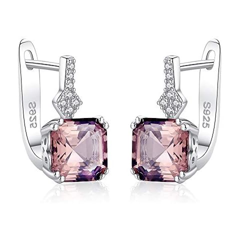Tanduaji 925 Silver Minimalist Morganite Earrings Cover