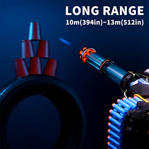 Ouzhimanxing Automatic Gatling Blasting Toy Foam Blasters, Gatling Toy Gun Soft Bullet Toy Gun For Kids,Gatling Shooting Model Kit For Adults With 80 Soft Foam Bullets,Kids’ Revolving Toy Gun #TOP2