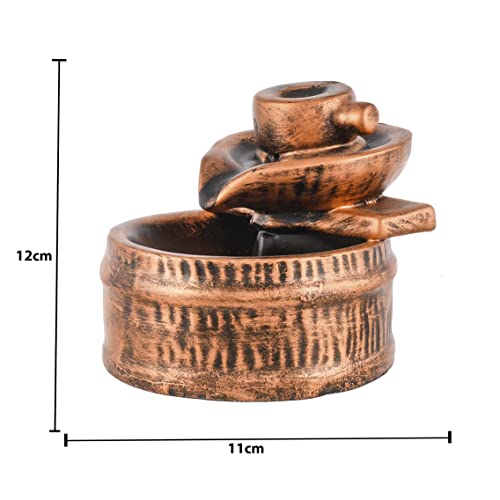 Image of CRAFTAM Polyresin Smoke Backflow Fountain with 20 Free Backflow Cones Showpiece Figurine for Gift (SHIVLING Gold)