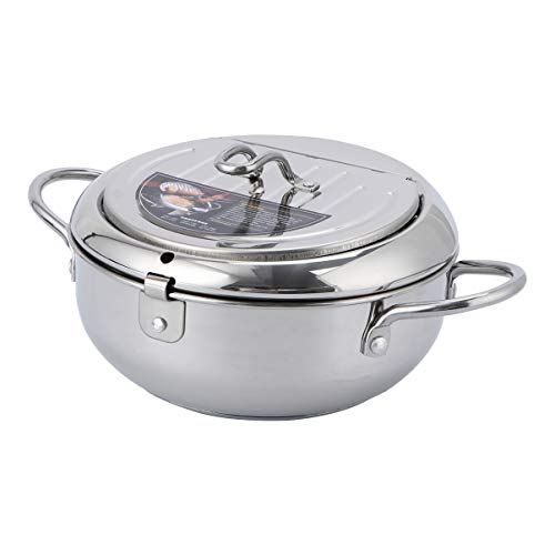 CIYODO Frying Pot Thermometer Steel Fryer Frying Pan Home Fryer Induction Hob Electric Stove Gas Stove