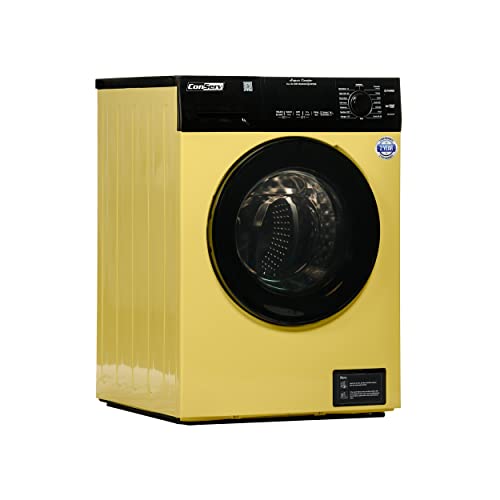 Conserv 18Lbs Compact All-In-One Combo Washer Dryer-Vented/Ventless Dry-Version3 (Yellow Black) #TOP4