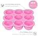 Kiddo Feedo Baby Freezer Storage Tray with Silicone Clip-on Lid - BPA Free - 9x2.5oz portions - Free E-Book by Award-Winning Author/Dietitian - Pink