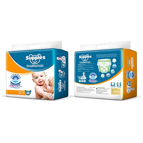 Image of Supples Baby Pants Diapers, Medium, 72 Count&Supples Baby Pants Diapers, X-Large, 54 Count