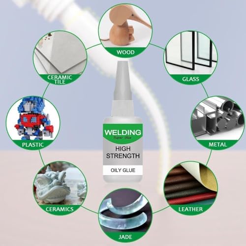 Image of Universal Super Strong Instant Glue,Quick Dry Welding, High Strength Oily, Waterproof Quickly Repair Applied to Plastic,Wood,Metal, Glass,Shoes
