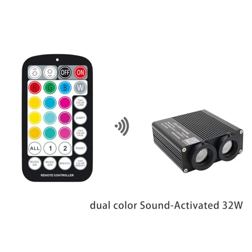 Image of AZIMOM 28keys Remote Control of Dual Color 32W Sound-Activated Light Box